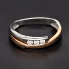 18ct Bi Colour Gold Diamond Ring