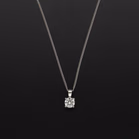 18ct White Gold Diamond Solitaire Pendant