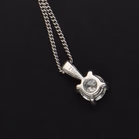 18ct White Gold Diamond Solitaire Pendant