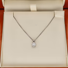 18ct White Gold Diamond Solitaire Pendant