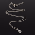 18ct White Gold Diamond Solitaire Pendant