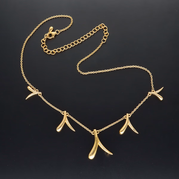 Gold Vermeil Fluid 'V' Necklace