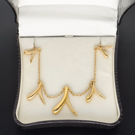 Gold Vermeil Fluid 'V' Necklace