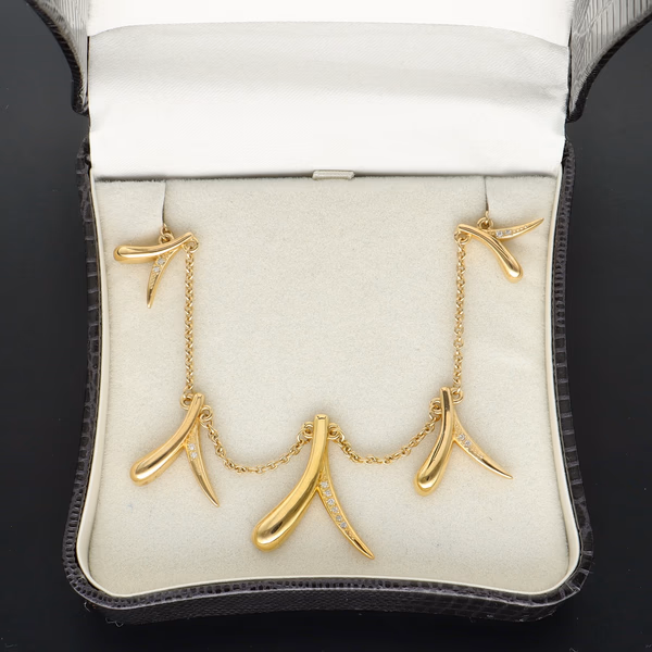 Gold Vermeil Fluid 'V' Necklace