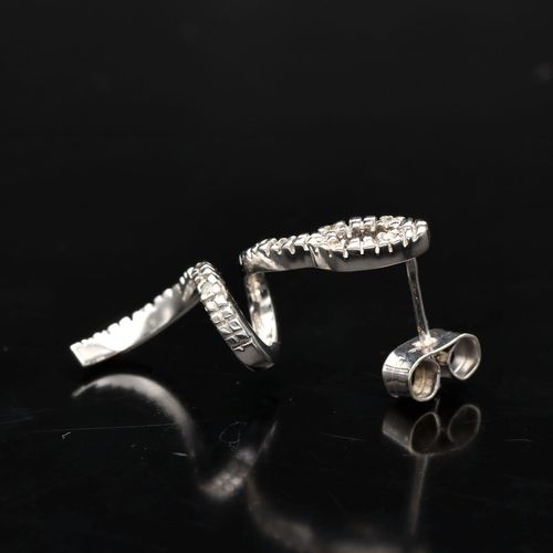 Gold Diamond Snake Earrings image-4