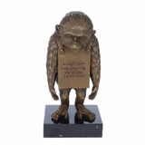 Bronze Banksy Style Monkey