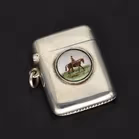 20th Century Silver & Enamel Vesta Case
