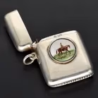 20th Century Silver & Enamel Vesta Case