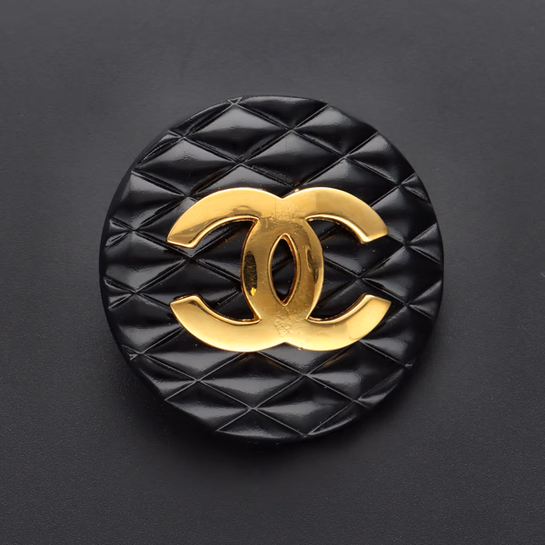 Chanel Vintage Coco Mark Matelasse Clip On Earrings