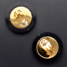 Chanel Vintage Coco Mark Matelasse Clip On Earrings