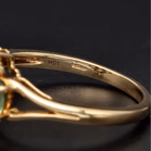 9ct Gold Emerald and Diamond Ring