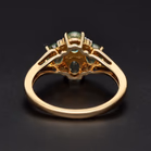 9ct Gold Emerald and Diamond Ring