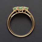 9ct Gold Emerald and Diamond Ring