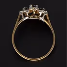 Gold Sapphire Diamond Ring. London 1985