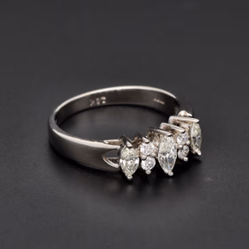 18ct White Gold Diamond Five Stone Ring