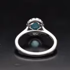 18ct Gold Apatite and Diamond Ring