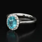 18ct Gold Apatite and Diamond Ring