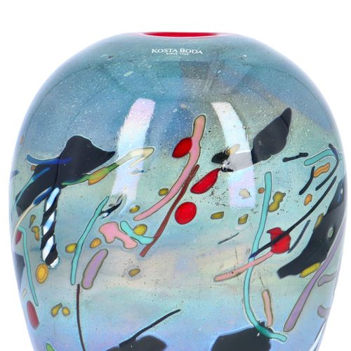 Very Rare Kosta Boda Atelier Art Glass Vase image-3