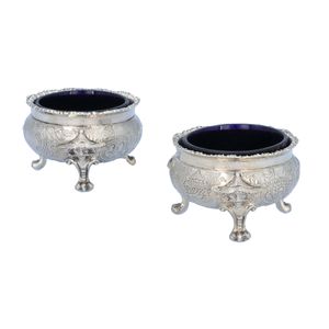 Pair of Victorian  Silver Salts