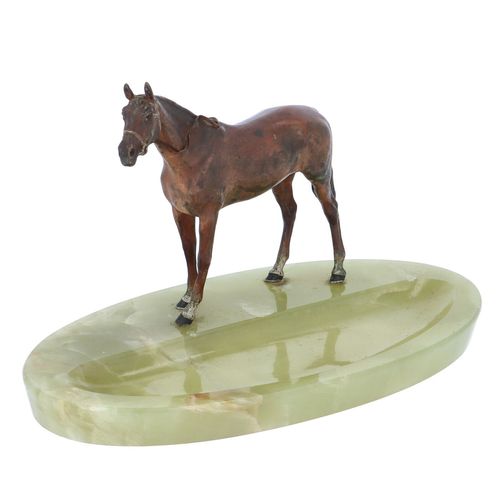 Cold Painted Bronze Horse Desk tidy image-1