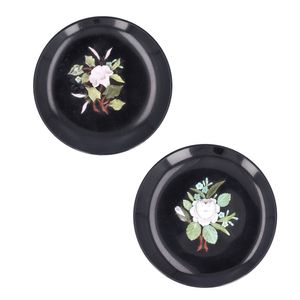 Very Rare Pair of Victorian English ‘Torquay’ Marble Plates