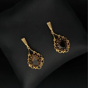 9ct Gold Smokey Quartz Earrings