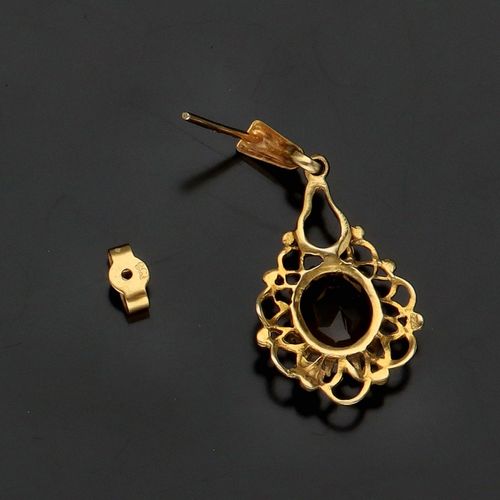 9ct Gold Smokey Quartz Earrings image-4