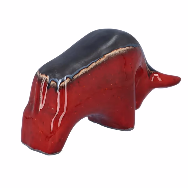 Otto Keramik Red & Black Bull