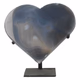 Agaat hart op standaard 114mm - 360° presentation