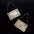 Matched Pair of Elizabeth II Silver and Silver Gilt Wine Labels