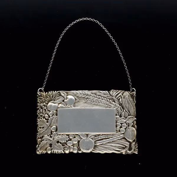 Matched Pair of Elizabeth II Silver and Silver Gilt Wine Labels