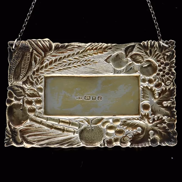 Matched Pair of Elizabeth II Silver and Silver Gilt Wine Labels