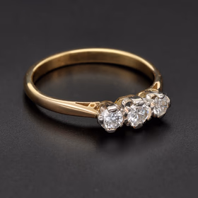 18ct Gold Diamond Trilogy Ring