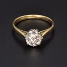 18ct Yellow Gold Solitaire Diamond Ring