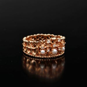 14ct Gold Pearl and Diamond Tiara Ring