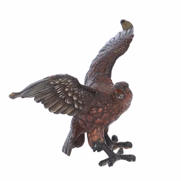 Antique Cold Painted Bronze Bird of Prey