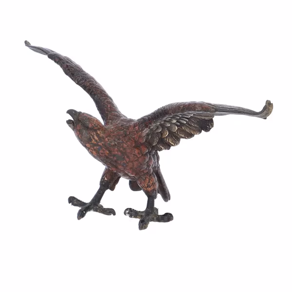 Antique Cold Painted Bronze Bird of Prey