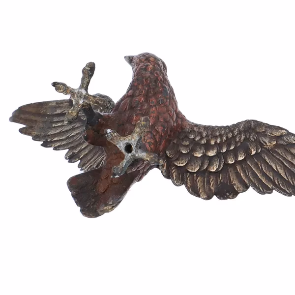Antique Cold Painted Bronze Bird of Prey