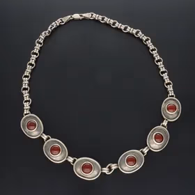 Silver Carnelian Necklace