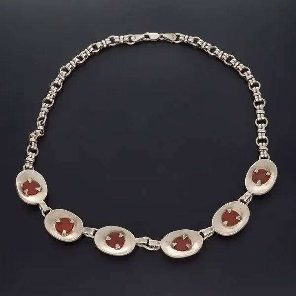 Silver Carnelian Necklace