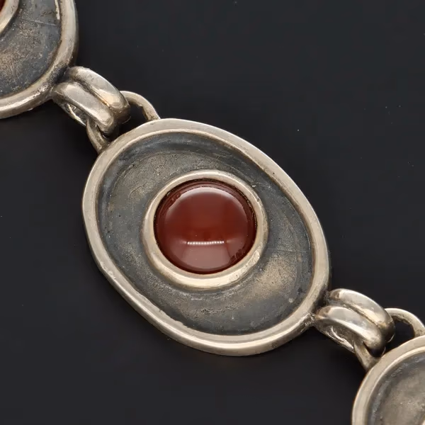 Silver Carnelian Necklace
