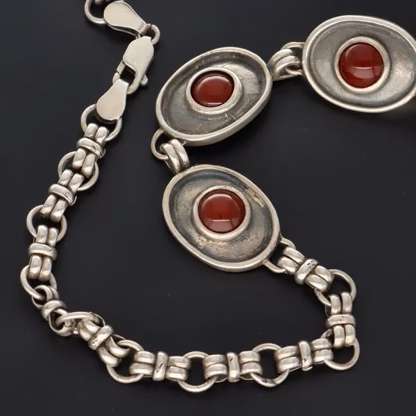 Silver Carnelian Necklace