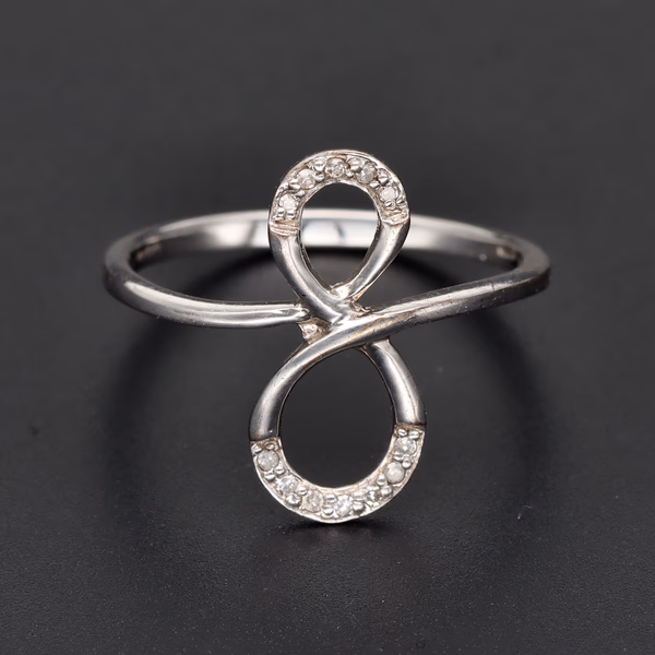 Gold Diamond Infinity Ring