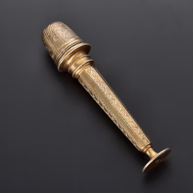 German Silver Gilt Sewing Compendium In Four Sections