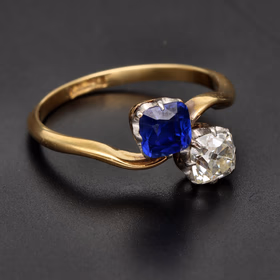 Antique 18ct Gold Moi et Toi Ring