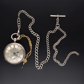 19th Century Silver Open Face Pocket Watch