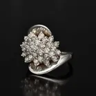 14ct White Gold Diamond Cluster Ring