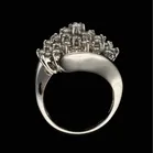14ct White Gold Diamond Cluster Ring