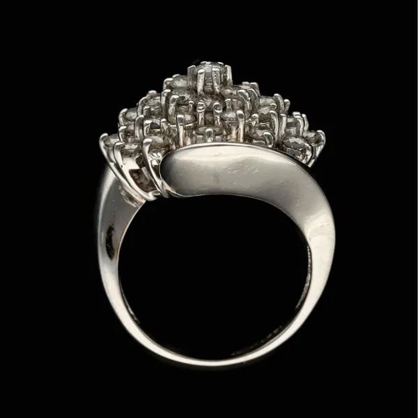 14ct White Gold Diamond Cluster Ring