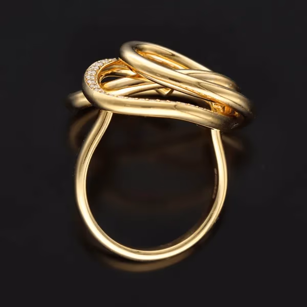 18ct Gold Diamond Cartier Style Ring
